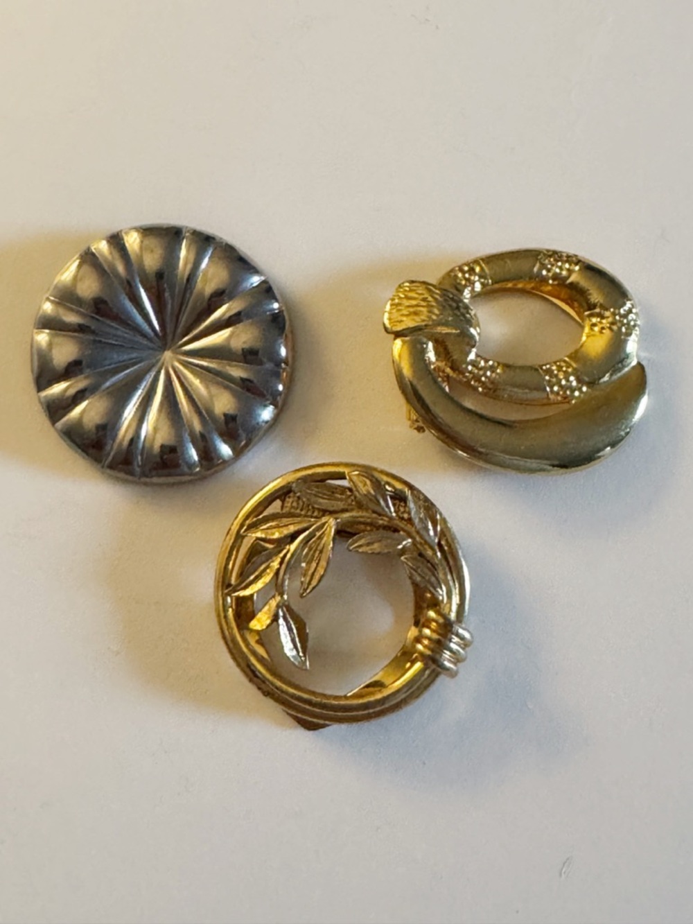 Vintage Gold and Silver Tone Scarf or Sweater Clips - Women Accessories